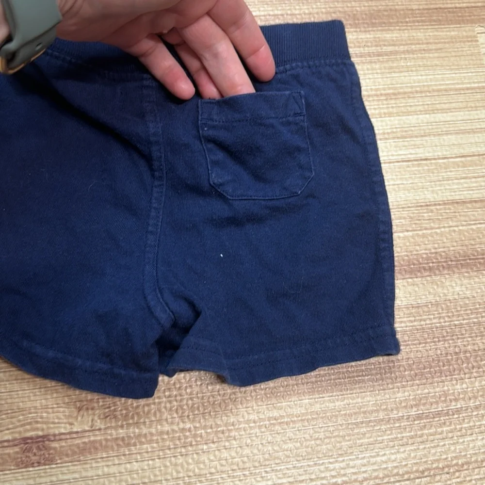 Ralph Lauren Baby | 100% Cotton Navy Blue Pull On Shorts | Size 6 Months - Picture 2 of 5
